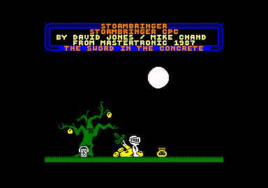 Stormbringer (Amstrad CPC) screenshot: Starting location