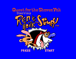 Quest for the Shaven Yak starring Ren Hoëk & Stimpy (SEGA Master System) screenshot: Title