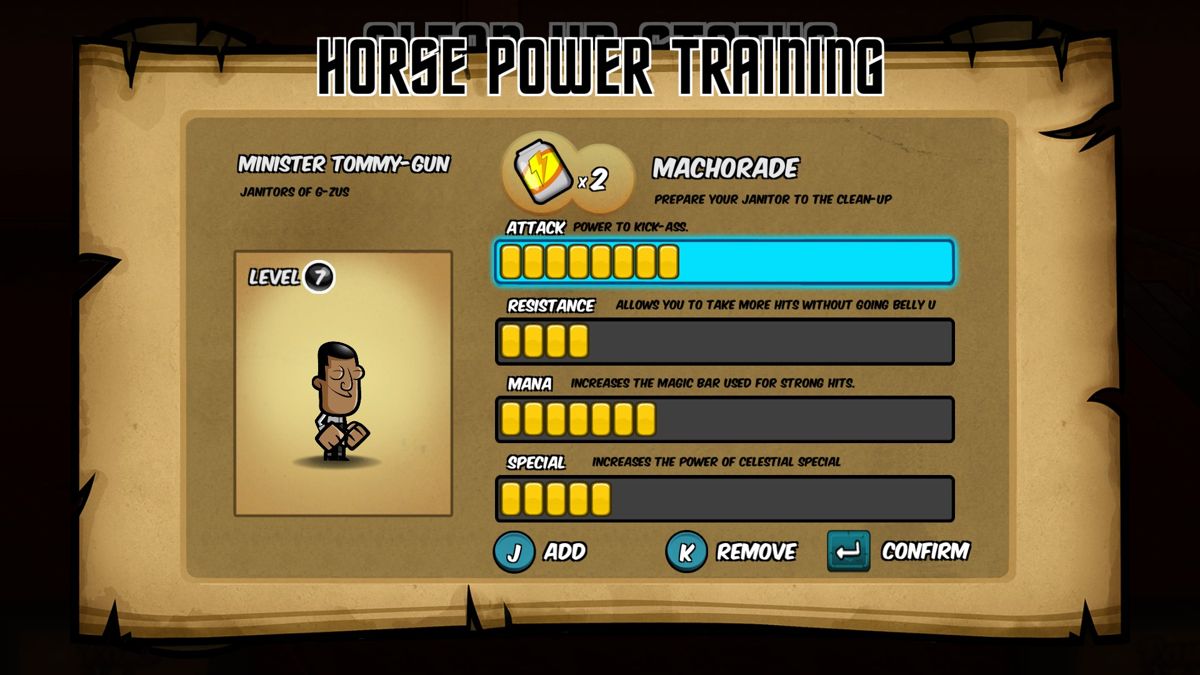 Apocalypse: Party's Over (Windows) screenshot: Upgrading my character