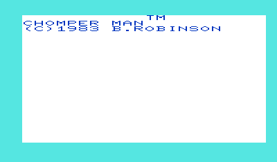 Chomper Man (VIC-20) screenshot: Loading screen.