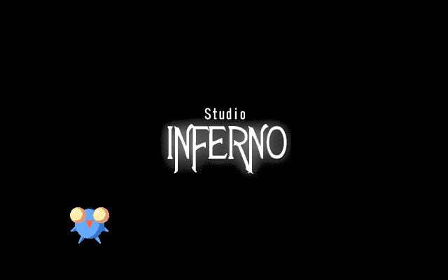 Last Guardian 2: Yomi no Fūin (PC-98) screenshot: Cute Studio Inferno logo :)