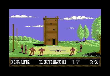 Blood 'n Guts (Commodore 64) screenshot: flattened on the ground afterwards
