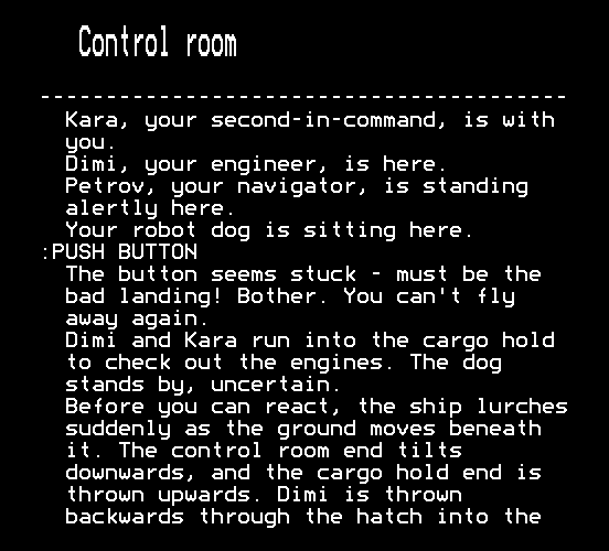Last Days of Doom + Hezarin (BBC Micro) screenshot: Last Days of Doom: so much for taking off