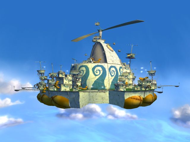 The Kore Gang (Wii) screenshot: flying fortress