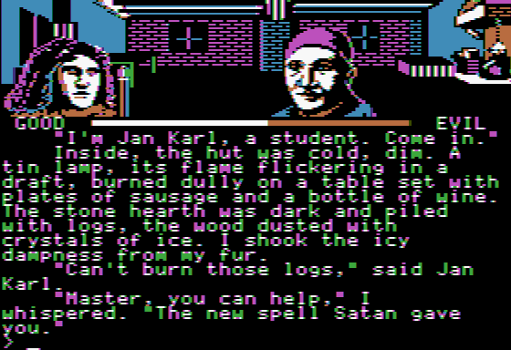 I, Damiano: The Wizard of Partestrada (Apple II) screenshot: Can this man help out?