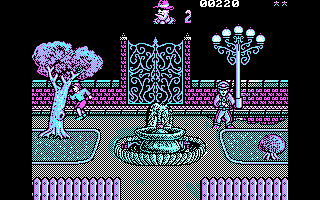 Mike Gunner (DOS) screenshot: Stage 1: The Park.