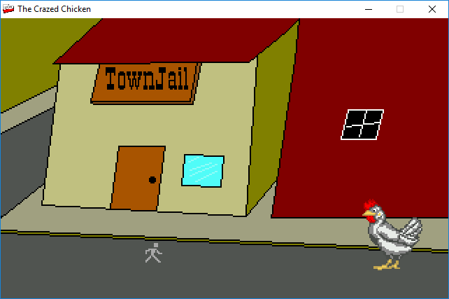 The Crazed Chicken (Windows) screenshot: Near the jail