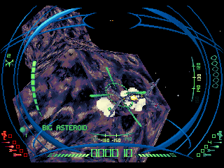 DarXide (SEGA 32X) screenshot: Crosshairs only appear, "projected" on your target, when you get close.
