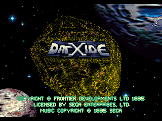 DarXide (SEGA 32X) screenshot: Title screen.