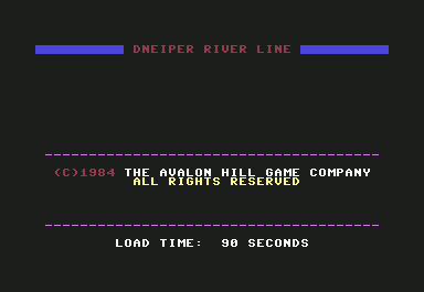 Dnieper River Line (Commodore 64) screenshot: Title