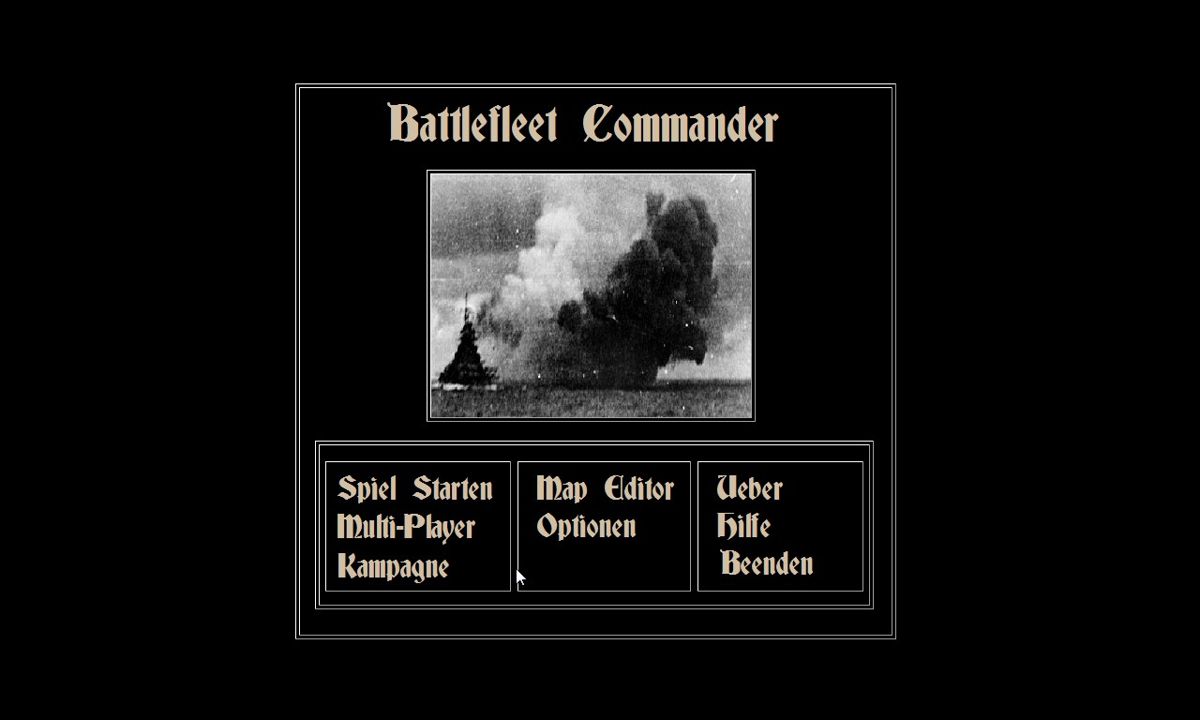 Battle Fleet Commander II (Windows) screenshot: Main menu