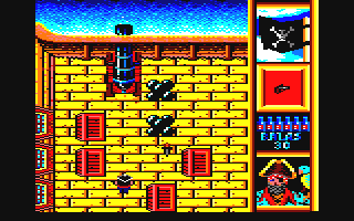Black Beard (Amstrad CPC) screenshot: The deck of the ship