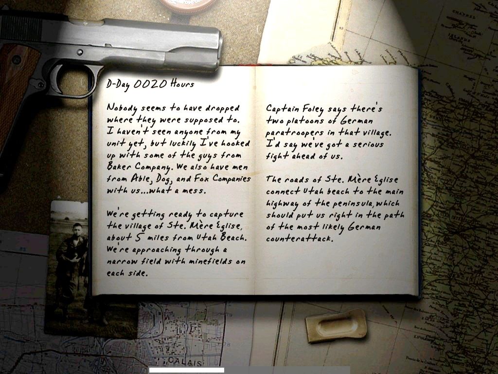 Call of Duty (Macintosh) screenshot: More combat diary