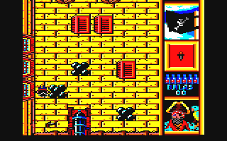 Black Beard (Amstrad CPC) screenshot: Start of level 1
