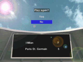 Onside Complete Soccer (DOS) screenshot: End match screen
