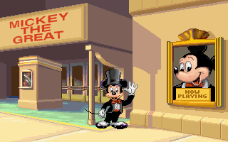 Mickey's Colors & Shapes (DOS) screenshot: Mickey intros his magic act
