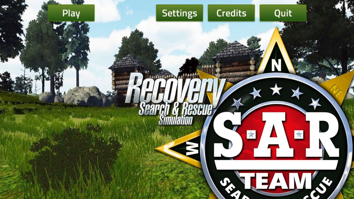Recovery Search & Rescue Simulation (Windows) screenshot: The main menu screen