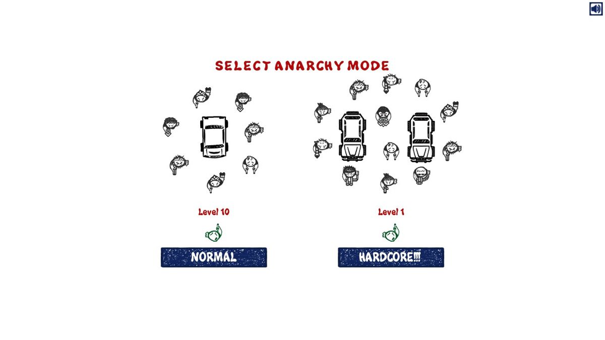 State of Anarchy (Windows) screenshot: select difficulty level