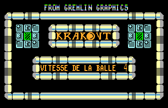 Krakout (Thomson MO) screenshot: Title screen