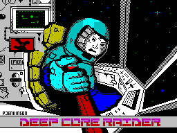 Deep Core Raider (ZX Spectrum) screenshot: Title screen