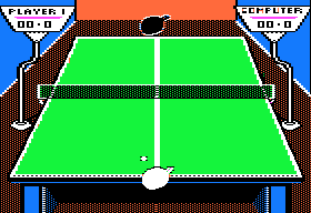 Superstar Indoor Sports (Apple II) screenshot: Ping Pong