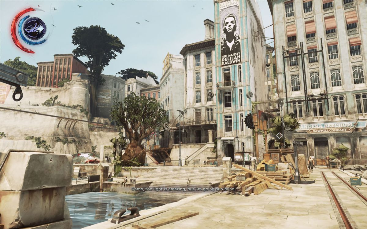 Dishonored 2 (Windows) screenshot: At the docks in Karnaca