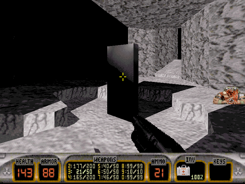 Duke Nukem 3D (DOS) screenshot: The good ol' 2001 Monolith