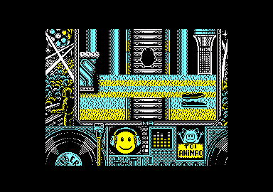 Toi Acid Game (Amstrad CPC) screenshot: Headed upstairs. Who's shoes are those?