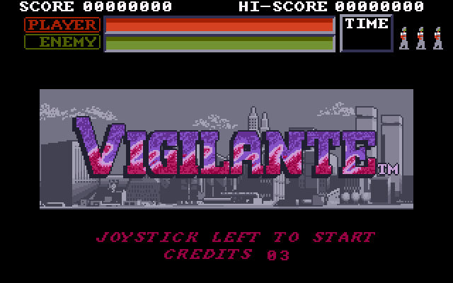 Vigilante (Amiga) screenshot: Title