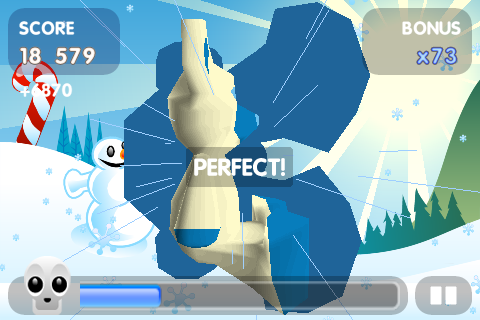 Sil: The Silhouette Game (iPhone) screenshot: Match an object quickly and you'll earn a 'perfect' bonus