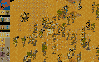 Populous II: Trials of the Olympian Gods (DOS) screenshot: THIS. IS. SPA...AAARMAGEDDON!