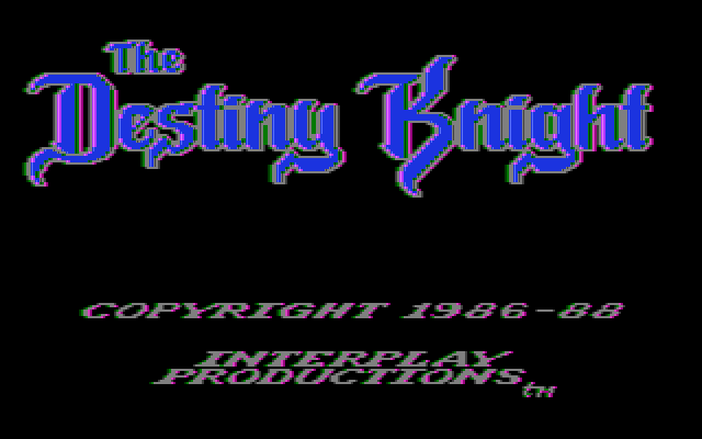 The Bard's Tale II: The Destiny Knight (DOS) screenshot: Title screen (CGA Composite)