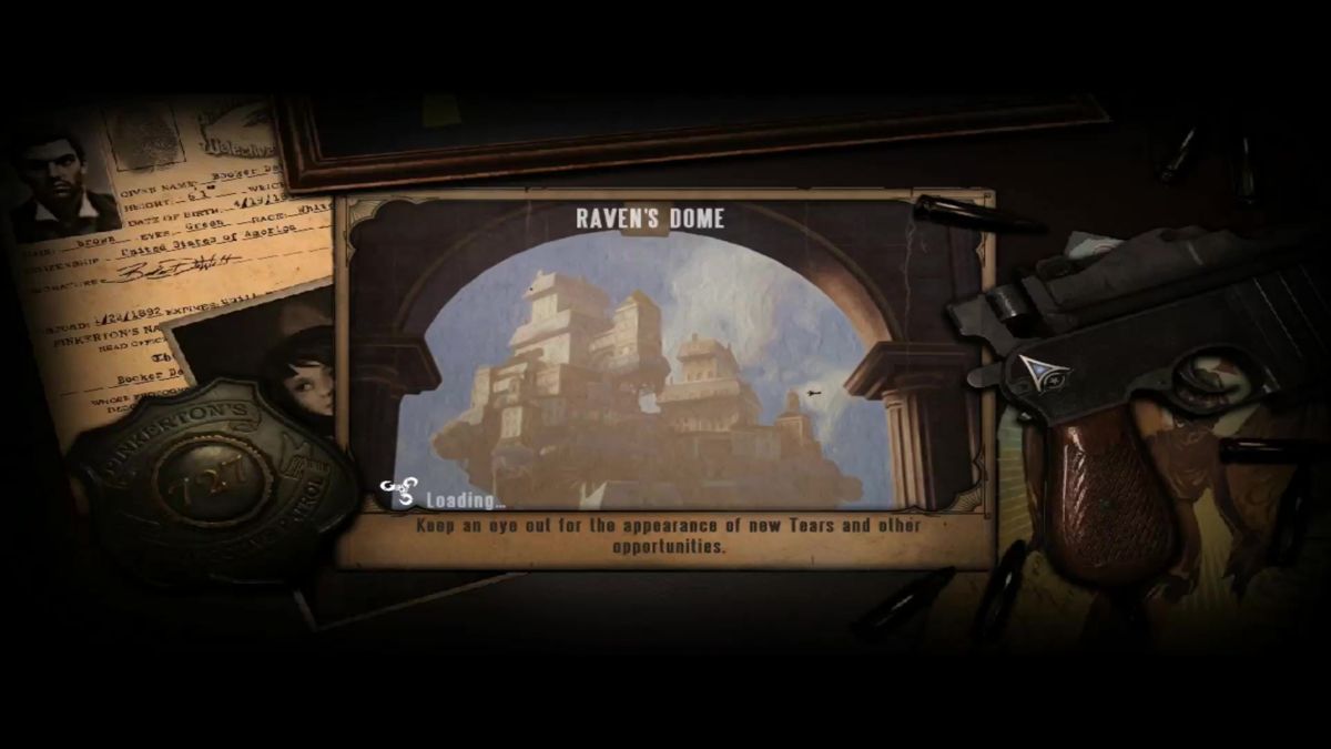 BioShock Infinite: Clash in the Clouds (Macintosh) screenshot: Entering Raven's Dome