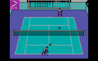 Emilio Sanchez Vicario Grand Slam (DOS) screenshot: In game