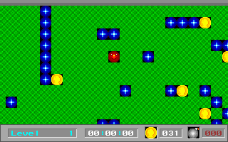 Rolling Jack (DOS) screenshot: Start of level 1