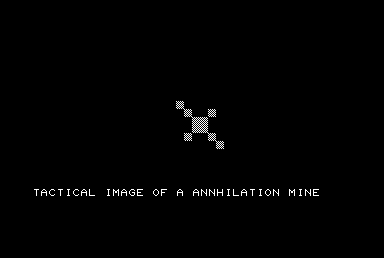 Conflict 2500 (Commodore PET/CBM) screenshot: Annihilation mine