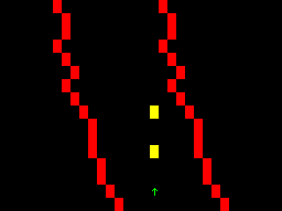 Acornsoft Games Pack 10 (Atom) screenshot: Game in colour (Track)