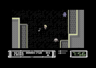 Masters of the Universe: The Movie (Commodore 64) screenshot: There is a chord to the Cosmic Key.