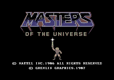 Masters of the Universe: The Movie (Commodore 64) screenshot: Title screen