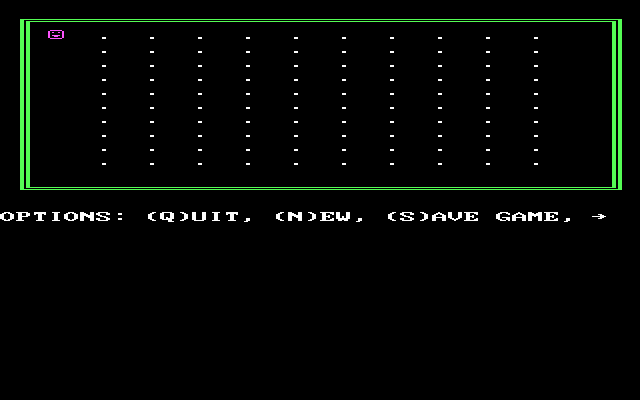 Squares (DOS) screenshot: Start of play