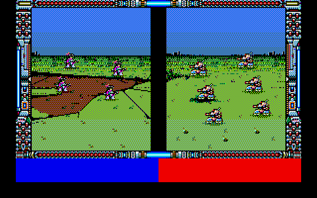Foxy (PC-98) screenshot: Note the terrain disadvantage