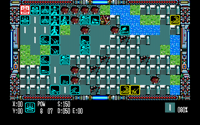 Foxy (PC-98) screenshot: Lots of different terrain types...