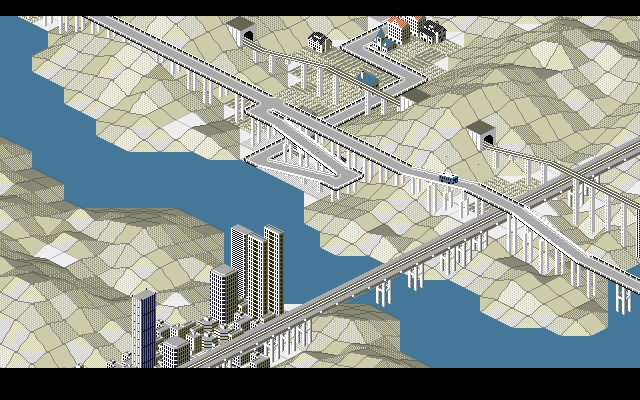 Take the A-Train IV (PC-98) screenshot: Some demo gameplay