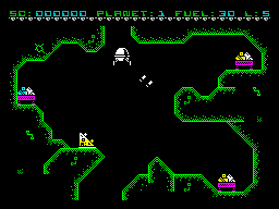 Deep Core Raider (ZX Spectrum) screenshot: Second screen