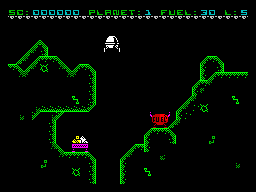 Deep Core Raider (ZX Spectrum) screenshot: Just starting