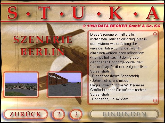 Stuka Dive Bomber (Windows) screenshot: Scenery Description