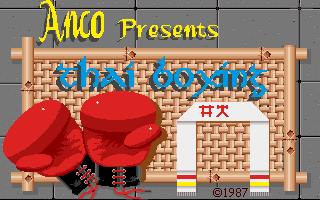 Thai Boxing (Amiga) screenshot: Title screen