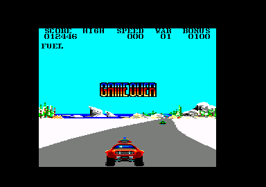 Fire and Forget (Amstrad CPC) screenshot: I lost all my lives. Game over.