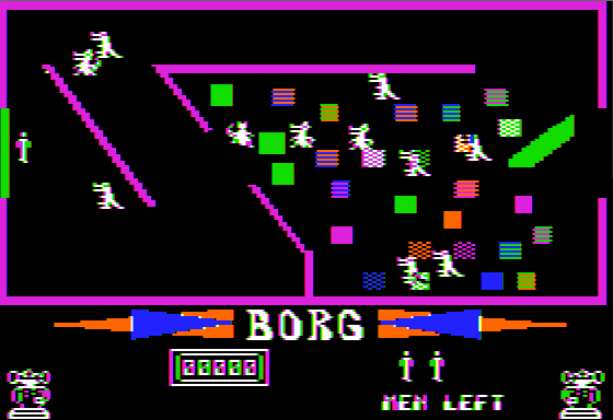 Borg (Apple II) screenshot: Game screen