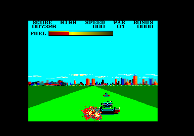Fire and Forget (Amstrad CPC) screenshot: They got me.